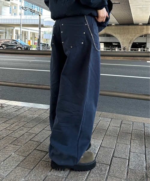 sedacle(セダクル)の「スタッズコットンパンツ【SETUP着用可能】(デニムパンツ・メンズ・ネイビー/ベージュ/ブラック/ブラウン・LARGE/MEDIUM/SMALL)」の13枚目の写真