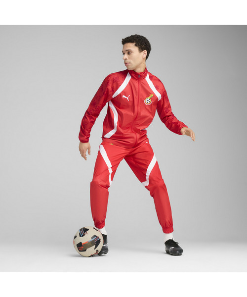 PUMA(プーマ)の「PUMA プーマ メンズ サッカー ガーナ プレマッチ ウーブン ジャケット(ブルゾン・メンズ・レッド・X-SMALL/SMALL/MEDIUM/LARGE/X-LARGE)」の3枚目の写真