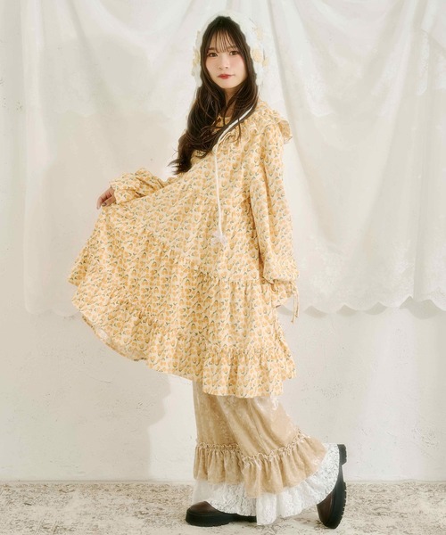 kutir（クティール）の「【クティールとレトロ】レースドッキングベロアパンツ（その他パンツ・レディース・ブラック/ベージュ/アイボリー/ブラック系その他・FREE）」の10枚目の写真