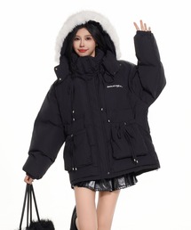 HOOK | 【HOOK】for girls ファー付き中綿フードジャケット(ダウンジャケット/コート)