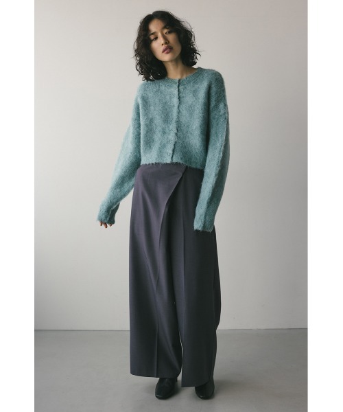 ヘアリーショートニットカーデ（カーディガン/ボレロ