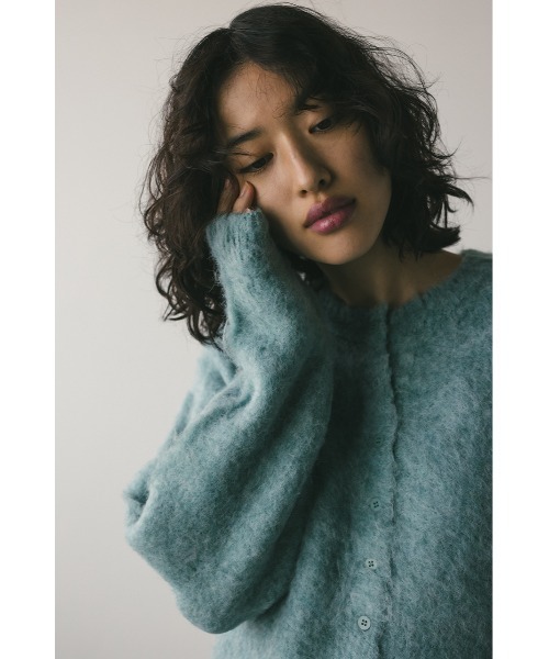 ヘアリーショートニットカーデ（カーディガン/ボレロ