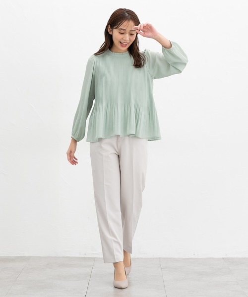 小さいサイズ】ナチュラルコットンフリルデザインシャツブラウス