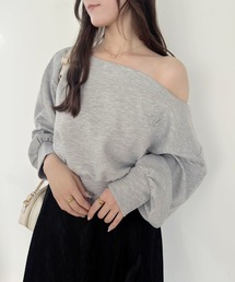 one after another NICE CLAUP | リボン付きワンショルトップス(Tシャツ/カットソー)