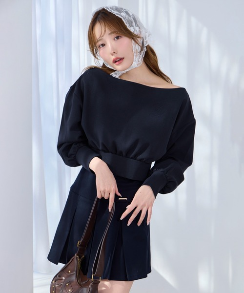 セール】リボン付きワンショルトップス（Tシャツ/カットソー）｜one