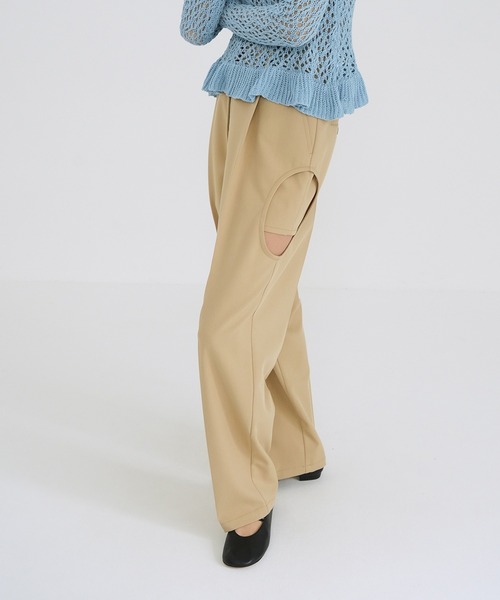 CLANE（クラネ）の「SIDE CIRCLE CUT PANTS（その他パンツ・レディース・ブラック/アイボリー/ベージュ・0/2/1）」の17枚目の写真