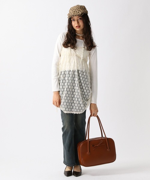 FOREVER 21(フォーエバー トゥエンティーワン)の「【2025SS】ボートネックロングTシャツ(Tシャツ/カットソー・レディース・ブラック×ホワイト/ピンク/ブラック/オフホワイト・SMALL/MEDIUM)」の21枚目の写真