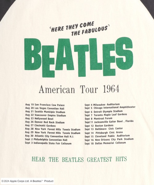 MARUKAWA（マルカワ）の「THE Beatles/ザ・ビートルズ  1964 アメリカンツアーモチーフ フロントフォト バックプリント ラグランロンT レディース メンズ（Tシャツ/カットソー・メンズ・グレー系その他/チャコール/ホワイト系その他・L/M/LL）」の11枚目の写真