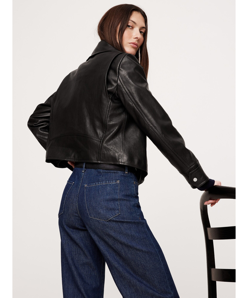 レザー モトジャケット（ライダースジャケット）｜BANANA REPUBLIC