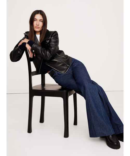 レザー モトジャケット（ライダースジャケット）｜BANANA REPUBLIC