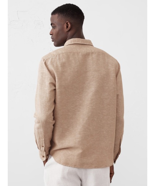 BANANA REPUBLIC FACTORY STORE(バナナリパブリック ファクトリーストア)の「BANANA REPUBLIC FACTORY STORE リネンブレンドシャツ(シャツ/ブラウス・メンズ・グリーン/ピンク/ブラウン/ホワイト/ホワイト×ブラック/ライトブルー/ベージュ/ストライプ・XL/L/M/S)」の17枚目の写真