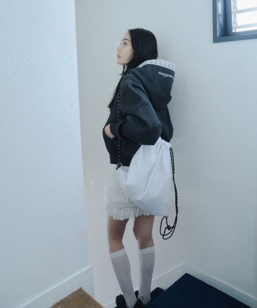 Smyeon(スミョン)の「Wing motif knapsack/羽モチーフナップザック(バックパック/リュック・レディース・ライトブルー/ライトグリーン/ホワイト・FREE)」の16枚目の写真
