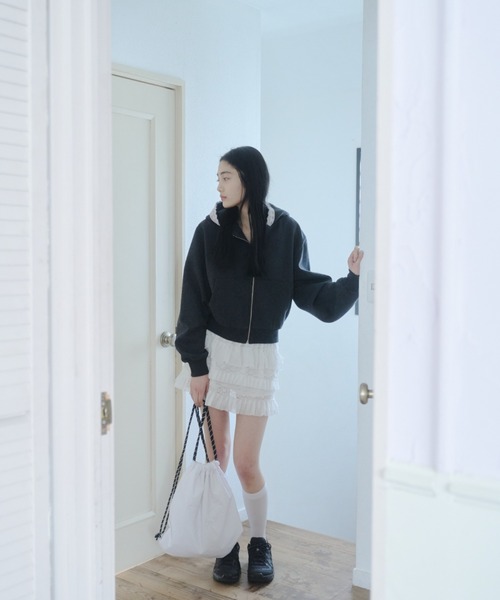 Smyeon(スミョン)の「Wing motif knapsack/羽モチーフナップザック(バックパック/リュック・レディース・ライトブルー/ライトグリーン/ホワイト・FREE)」の12枚目の写真