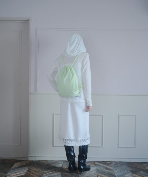 【新品未開封】smyeon スミョン 羽 ナップザック グリーン Wing motif knapsack/羽モチーフナップザック（バックパック