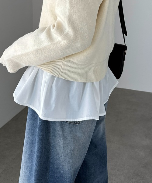 【セール】2wayシアーペプラムシャツブラウス（シャツ/ブラウス）｜andme（アンドミー）