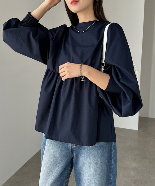 【セール】2wayシアーペプラムシャツブラウス（シャツ/ブラウス）｜andme（アンドミー）