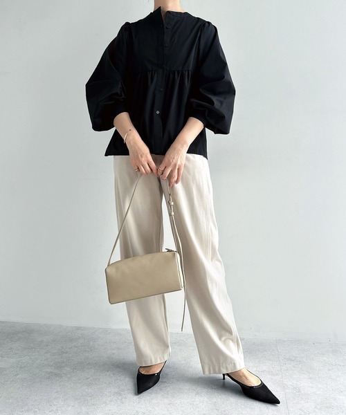 【セール】2wayシアーペプラムシャツブラウス（シャツ/ブラウス）｜andme（アンドミー）