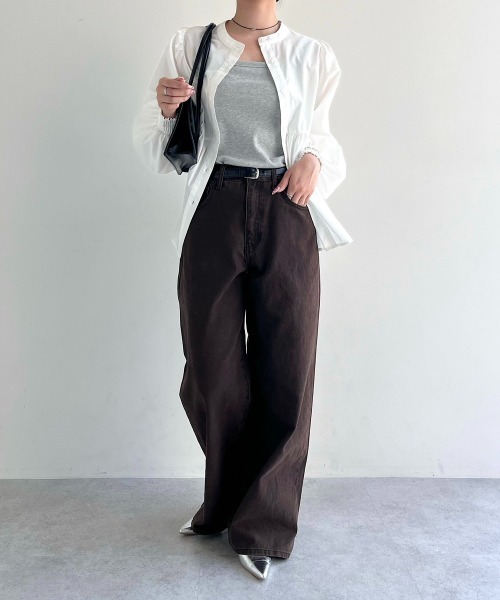 【セール】2wayシアーペプラムシャツブラウス（シャツ/ブラウス）｜andme（アンドミー）