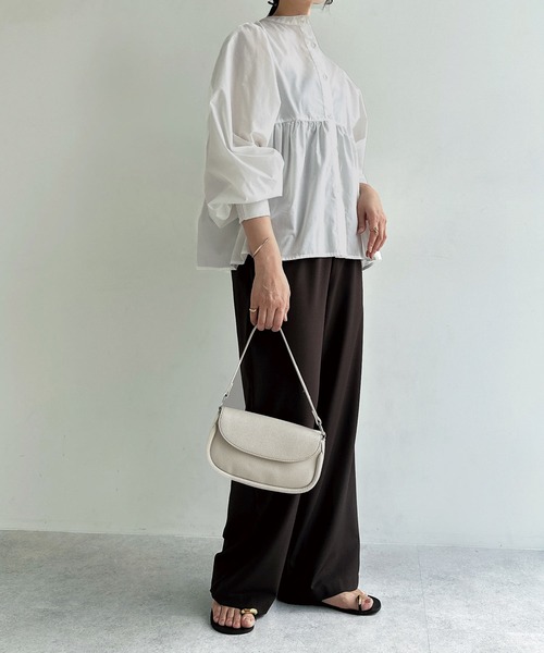 【セール】2wayシアーペプラムシャツブラウス（シャツ/ブラウス）｜andme（アンドミー）