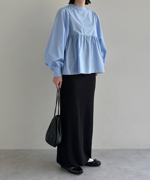 【セール】2wayシアーペプラムシャツブラウス（シャツ/ブラウス）｜andme（アンドミー）