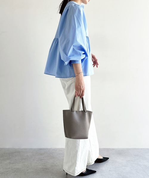 【セール】2wayシアーペプラムシャツブラウス（シャツ/ブラウス）｜andme（アンドミー）