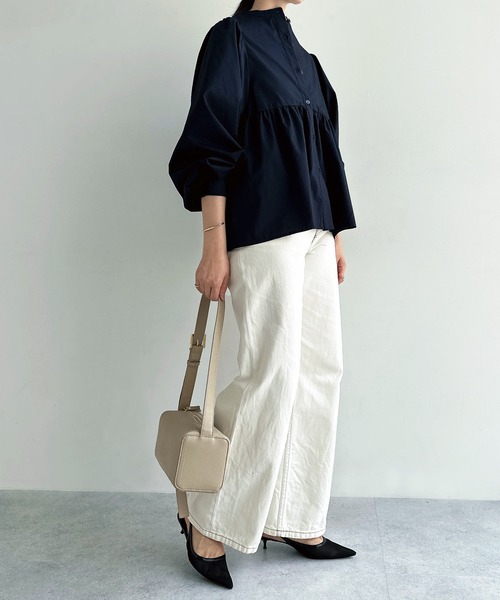 【セール】2wayシアーペプラムシャツブラウス（シャツ/ブラウス）｜andme（アンドミー）