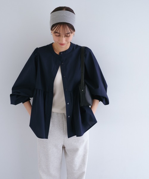 【セール】2wayシアーペプラムシャツブラウス（シャツ/ブラウス）｜andme（アンドミー）