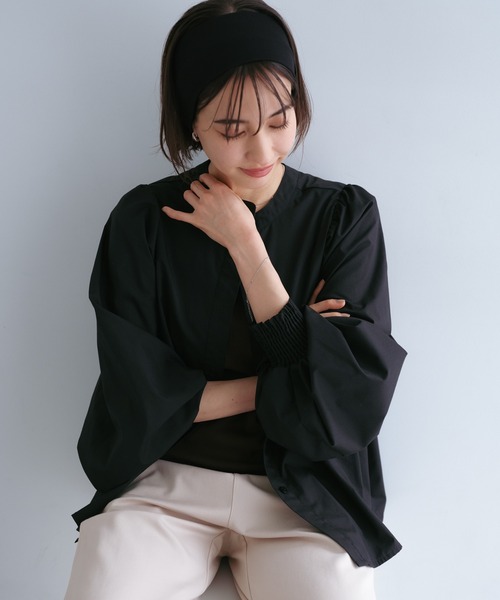 【セール】2wayシアーペプラムシャツブラウス（シャツ/ブラウス）｜andme（アンドミー）