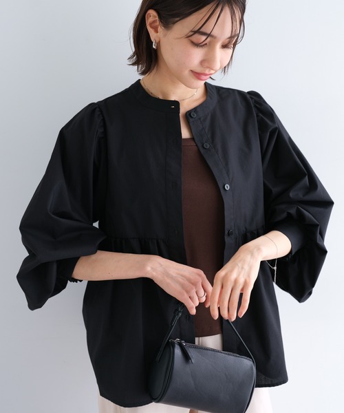 【セール】2wayシアーペプラムシャツブラウス（シャツ/ブラウス）｜andme（アンドミー）