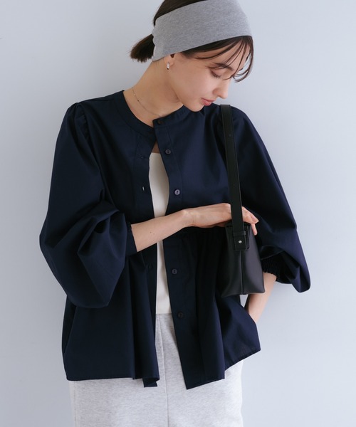 【セール】2wayシアーペプラムシャツブラウス（シャツ/ブラウス）｜andme（アンドミー）