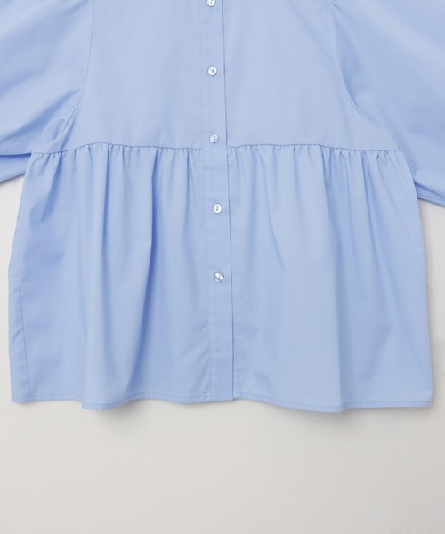 【セール】2wayシアーペプラムシャツブラウス（シャツ/ブラウス）｜andme（アンドミー）