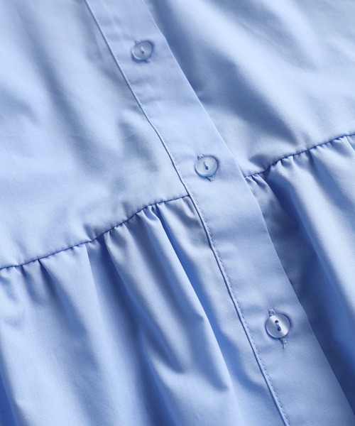 【セール】2wayシアーペプラムシャツブラウス（シャツ/ブラウス）｜andme（アンドミー）