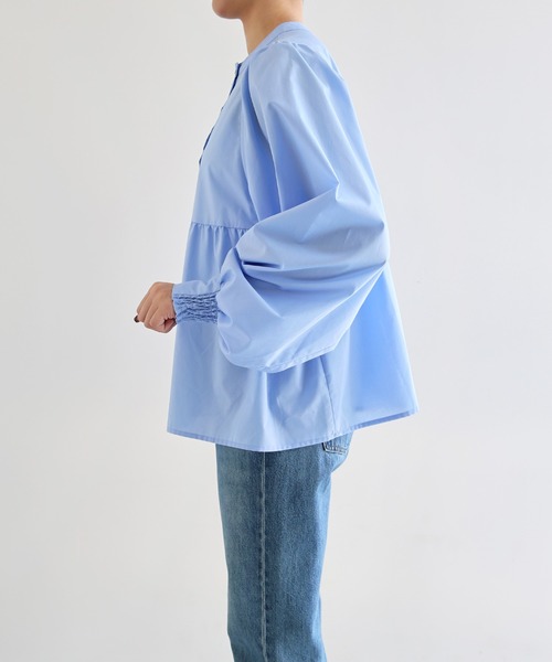 【セール】2wayシアーペプラムシャツブラウス（シャツ/ブラウス）｜andme（アンドミー）