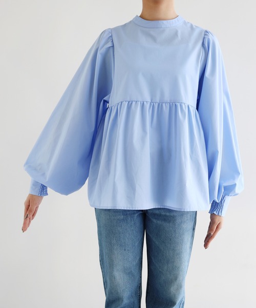 【セール】2wayシアーペプラムシャツブラウス（シャツ/ブラウス）｜andme（アンドミー）