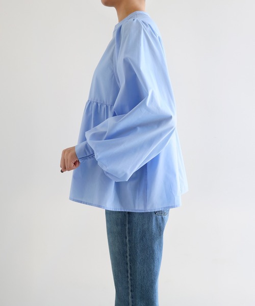 【セール】2wayシアーペプラムシャツブラウス（シャツ/ブラウス）｜andme（アンドミー）