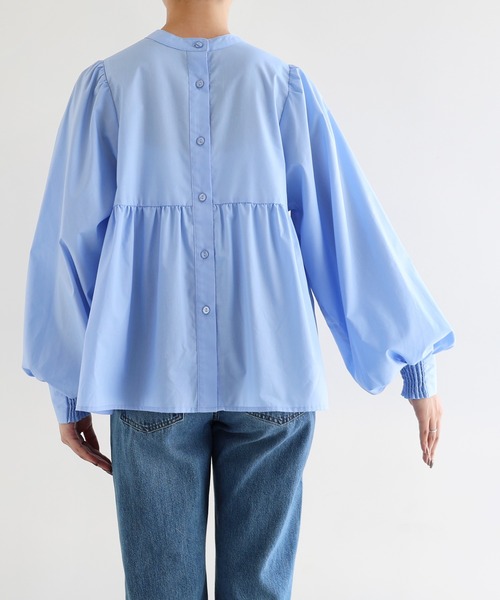 【セール】2wayシアーペプラムシャツブラウス（シャツ/ブラウス）｜andme（アンドミー）