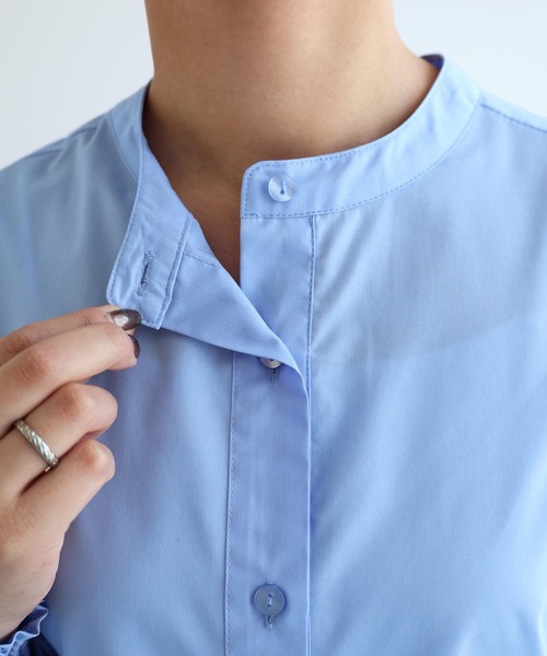 【セール】2wayシアーペプラムシャツブラウス（シャツ/ブラウス）｜andme（アンドミー）