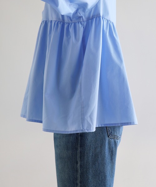 【セール】2wayシアーペプラムシャツブラウス（シャツ/ブラウス）｜andme（アンドミー）