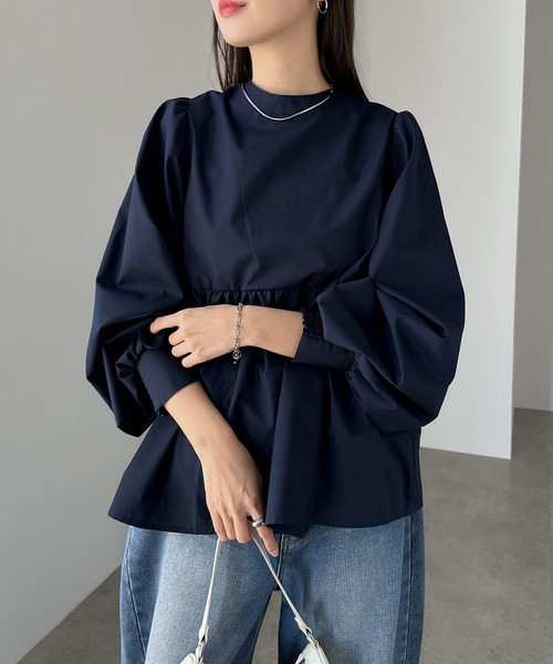 【セール】2wayシアーペプラムシャツブラウス（シャツ/ブラウス）｜andme（アンドミー）
