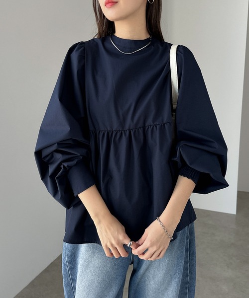 【セール】2wayシアーペプラムシャツブラウス（シャツ/ブラウス）｜andme（アンドミー）