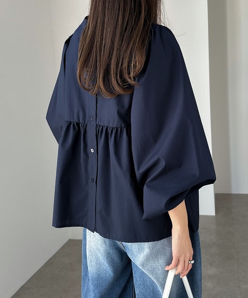 【セール】2wayシアーペプラムシャツブラウス（シャツ/ブラウス）｜andme（アンドミー）