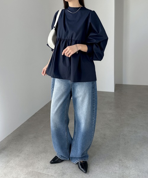 【セール】2wayシアーペプラムシャツブラウス（シャツ/ブラウス）｜andme（アンドミー）