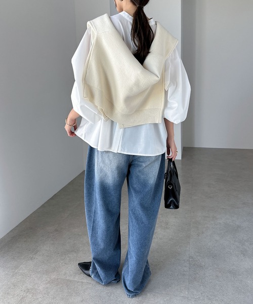 【セール】2wayシアーペプラムシャツブラウス（シャツ/ブラウス）｜andme（アンドミー）