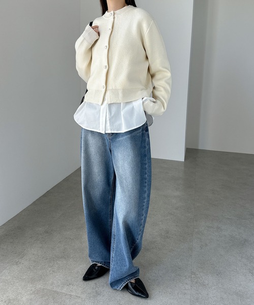 【セール】2wayシアーペプラムシャツブラウス（シャツ/ブラウス）｜andme（アンドミー）