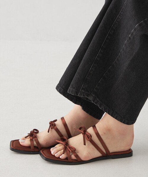 ＜EMMEL REFINES＞EM リボンフラット サンダル UNITED ARROWS green label relaxing｜<EMMEL REFINES>EM リボン