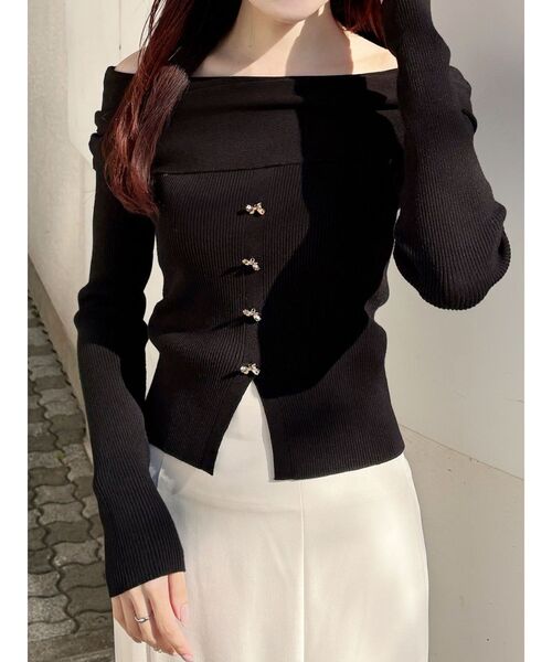 オフショル2WAY ニット Loungedress ニット セーター オフショル2WAYニット レディース