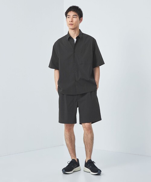 green label relaxing（グリーンレーベルリラクシング）の「WONDER CLOTH ジャストルーズ レギュラーカラー 半袖 シャツ -ストレッチ・接触冷感・吸水速乾-（シャツ/ブラウス・メンズ・ダークグレー/ブラック/ネイビー・XL/L/M/S）」の12枚目の写真