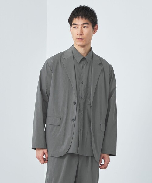 green label relaxing（グリーンレーベルリラクシング）の「WONDER CLOTH ジャストルーズ レギュラーカラー 半袖 シャツ -ストレッチ・接触冷感・吸水速乾-（シャツ/ブラウス・メンズ・ダークグレー/ブラック/ネイビー・XL/L/M/S）」の14枚目の写真