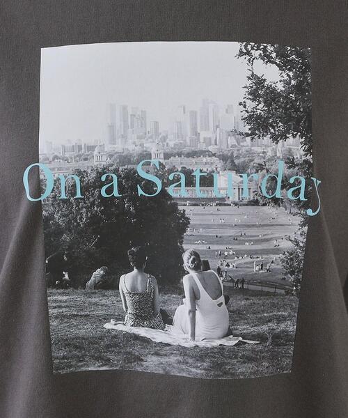 OPAQUE.CLIP(オペークドットクリップ)の「◆フォトプリントロングTシャツ【洗濯機洗い可】(Tシャツ/カットソー・レディース・チャコール/ホワイト系3/ホワイト系1・00)」の8枚目の写真