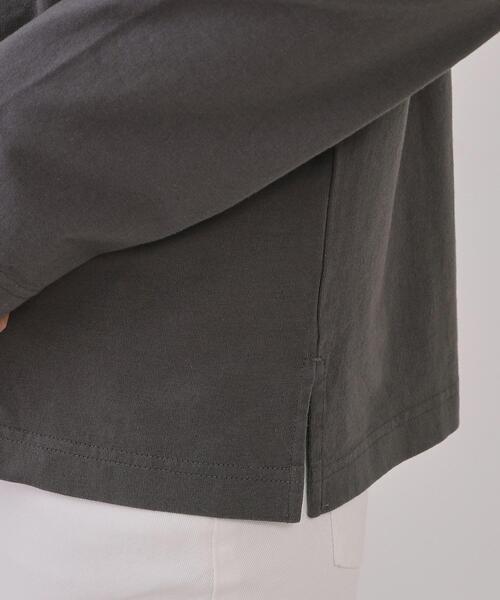 OPAQUE.CLIP(オペークドットクリップ)の「◆フォトプリントロングTシャツ【洗濯機洗い可】(Tシャツ/カットソー・レディース・チャコール/ホワイト系3/ホワイト系1・00)」の14枚目の写真